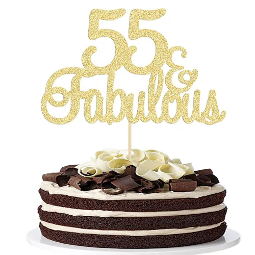 Vista 23 de Gyufise 1 decoración de 30 con purpurina dorada y fabulosos adornos para tartas de 30 años y fabulosos adornos para tartas de cumpleaños de 30 años