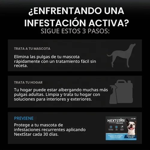 Vista 7 de NextStar Perros tópicos de pulgas y garrapatas pequeños, 7 vías, 1 mes