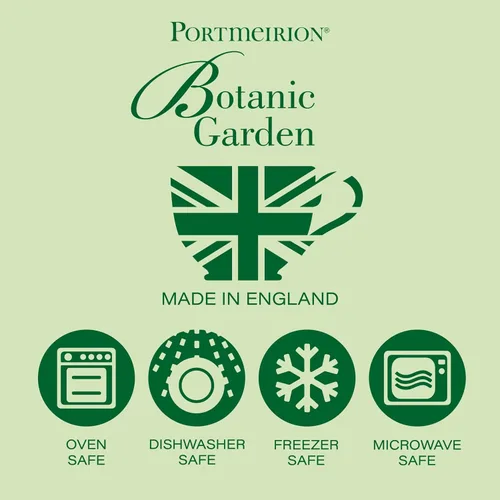Vista 5 de Portmeirion Botanic Garden - Tazón de fruta bajo Tazón para pasta de 13 pulgadas con motivo lila Fabricado en Inglaterra con loza fina Apto