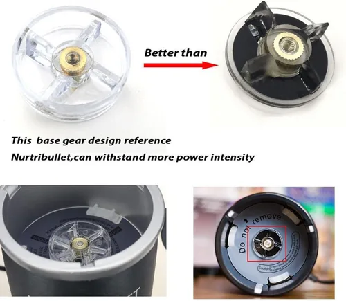 Vista 2 de 3 base Gear 2 piezas de hule Gear repuesto nuevo Compatible con Magic Bullet (mb1001b)