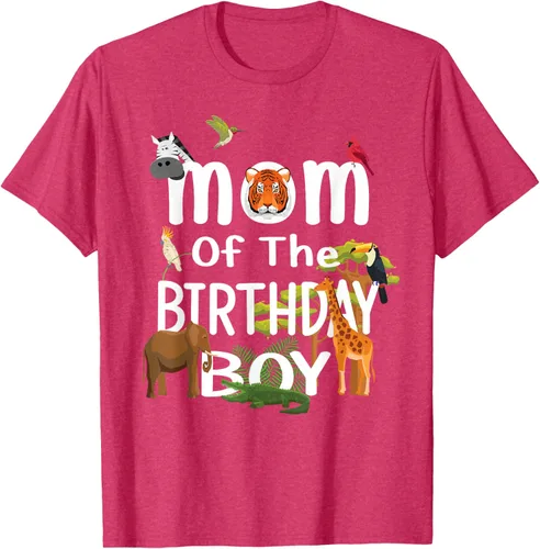 Vista 33 de Camiseta de fiesta de animales con temática de zoológico para niño de cumpleaños, Negro