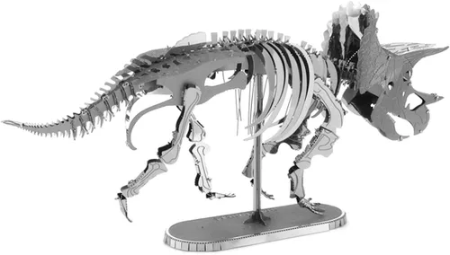 Vista 3 de Metal Earth Triceratops Skeleton 3D Metal Modelo Kit Fascinaciones