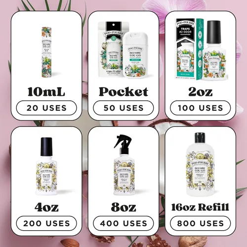 Vista 9 de Poo-Pourri Before-You-Go - Aerosol para inodoro de bolsillo, artículos esenciales de viaje, Beach Bum, 1 onza líquida, hasta 50 usos, desodorante