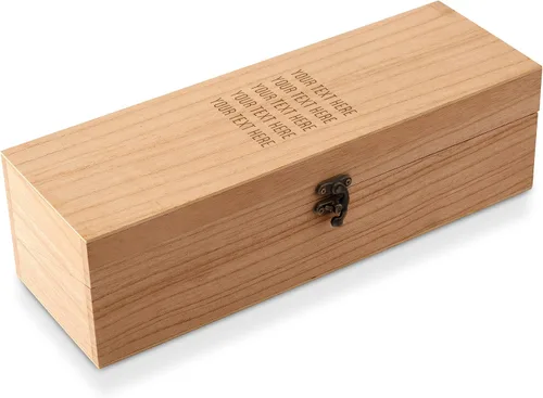 Vista 10 de Weddingstar Caja de regalo de vino de madera grabada personalizada con tapa - Blush Blooms