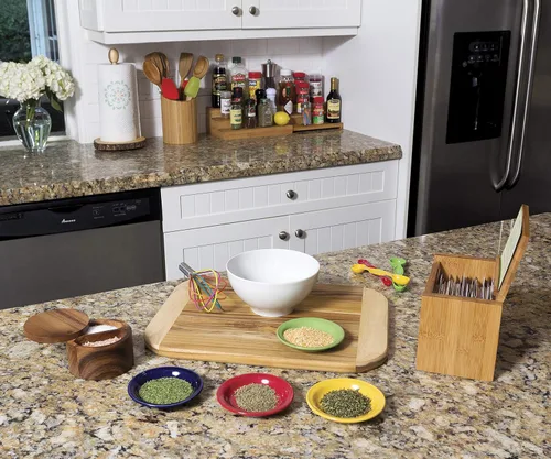 Vista 5 de Lipper International 8827 Soporte para herramientas de cocina de madera de bambú, 5-1/2 "x 8