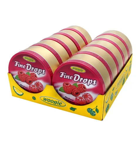 Vista 2 de German Fine Drops Sanded Caramelo de Frambuesa 6.17 oz lata (Himbeergeschmack) (3 pcs)