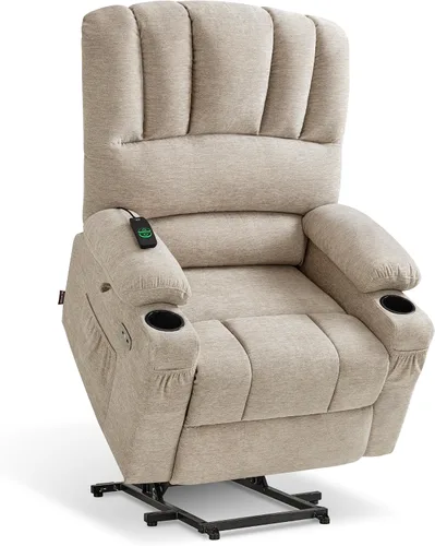 Vista 21 de MCombo Silla Reclinable Elevadora Eléctrica de Gran Tamaño para Ancianos, Silla Elevadora con Calor y Masaje, Reclinable Elevadora para Grandes