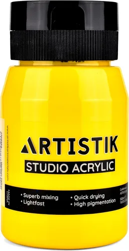 Vista 8 de Artistic Tarro de pintura acrílica, suministros de pintura de alto pigmento a prueba de decoloración, adecuado para lienzo, madera, cuero, tela
