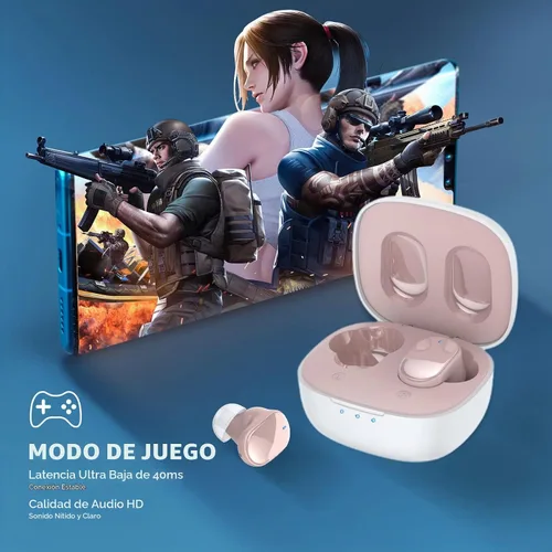 Vista 9 de HTC True Wireless Earbuds 2023 7 Bluetooth 5.3, auriculares intrauditivos con cancelación de ruido para juegos, ejercicio, latencia ultra baja de 45
