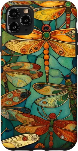 Vista 13 de iPhone 16 Dragonfly Party III Pretty Dragonflies In A Garden Flying Case
