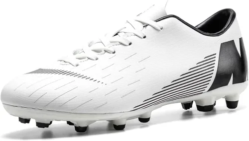 Vista 2 de WCCICSS Zapatos de fútbol para hombre zapatos de fútbol con tacos para adultos césped firme deportes al aire libre