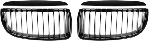 Vista 17 de Rejilla de Riñón Cromada con Malla Brillante en Negro Compatible con BMW 323i 325xi 330i 328i 328xi 335i 335xi E90 E91 Pre-LCI de 2005-2008