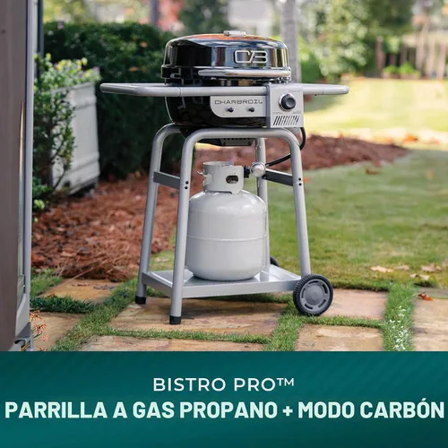 Vista 2 de Charbroil Bistro Pro - Parrilla de gas para espacios pequeños y patios, color negro - 25302161