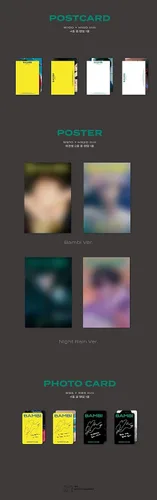 Vista 5 de Exo Baekhyun - Bambi Photobook A ver. (3er Mini álbum) Pre Orden CD+Photolibro+Póster plegado+Otros con seguimiento, pegatinas extra decorativas