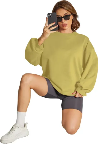 Vista 3 de Cloud Oversized Sweatshirt For Women Crewneck Pullover 2024 Fall Fashion Clothes Crew Neck Hoodies Sweaters