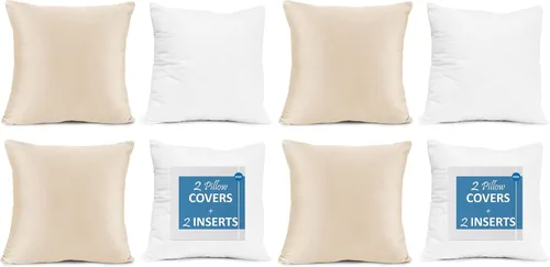 Vista 76 de Nestl Juego de 2 rellenos de almohada con terciopelo suave y sólido, juego de fundas de almohada cuadradas decorativas para sofá, automóvil Azul