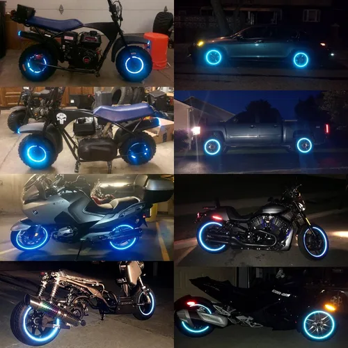 Vista 7 de Cinta reflectante azul de gran intensidad con derechos de autor de customTAYLOR33. Cinta de seguridad (Debes elegir el tamaño de la cinta), Azul