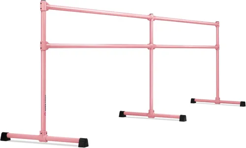 Vista 10 de VITA Barre - Barra de ballet doble portátil independiente, extrema, acero Altura fija, fabricada en Estados Unidos, equipo de ejercicio en casa