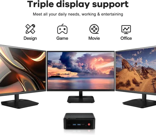 Vista 8 de Beelink SER5 - Mini PC W11 Pro, AMD Ryzen 5 5500U (6C/12T hasta 4.0 GHz), 16 GB DDR4, 500 GB SSD NVMe, gráficos 7 núcleos 1800 MHz, Wi-Fi 6, BT5.2