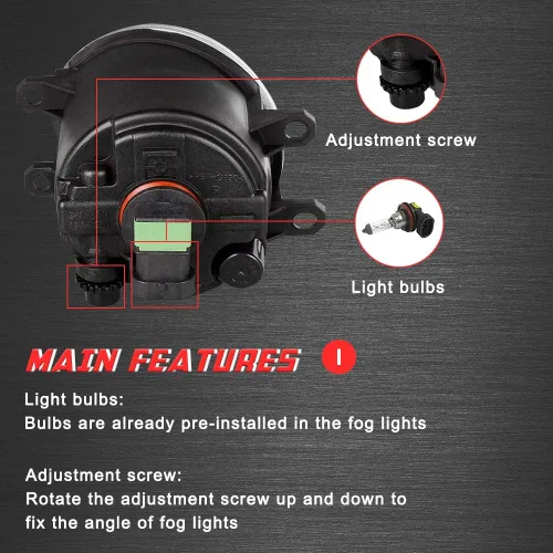Vista 5 de Luces antiniebla de conducción de repuesto para Toyota RAV4 2016 2017 2018 con bombillas halógenas H16 12V 19W y kit de interruptor y cableado