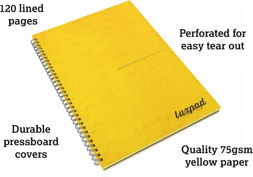 Vista 2 de Silvine Luxpad - Cuaderno de papel (A4, 120 páginas), color amarillo