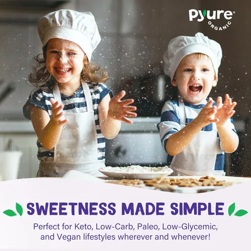 Vista 8 de Pyure Polvo de Extracto de Estevia Orgánico, 100% Extracto Puro de Hoja de Estevia, Sin Rellenos, Sin Azúcar, Apto para Keto, Paleo, Diabéticos