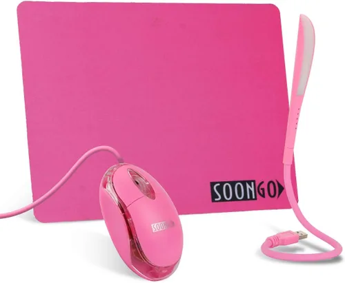 Vista 12 de SOONGO - Ratones ópticos con cable USB para computadora portátil, color negro, cable de 4.9 ft