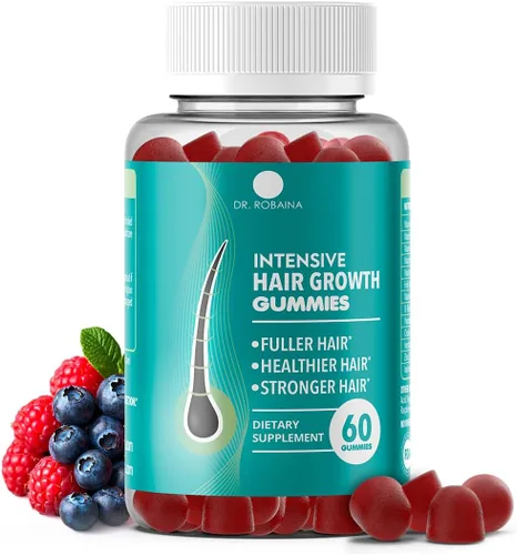 Vista 2 de Dr. Robaina Gomitas intensivas para el crecimiento del cabello Cabello de aspecto más completo Apariencia del cabello más saludable Cabello