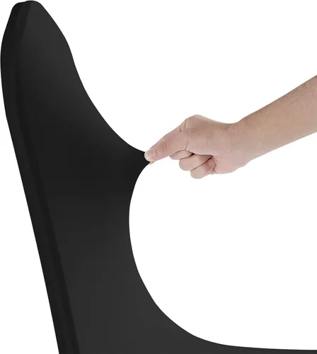 Vista 6 de SUPERO Funda impermeable de poliéster y elastano para silla (100 unidades, color negro) - Fundas elásticas para sillas de comedor, protector
