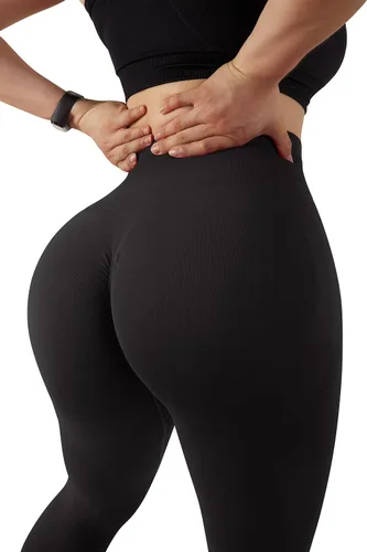 Vista 3 de OMKAGI - Leggings levanta glúteos para mujer pantalones deportivos de yoga con diseño de tiro alto y sin costuras