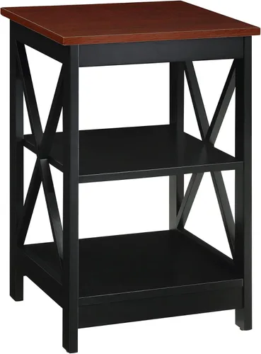 Vista 9 de Convenience Concepts Oxford Mesa Final de 15.75" - Mesa moderna de sala de estar con estantes de almacenamiento, mesa auxiliar de noche transicional