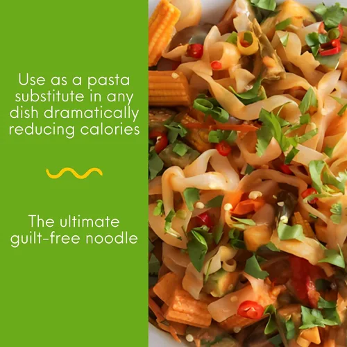 Vista 3 de Miracle Noodle Pasta orgánica de fettuccine, 7 onzas (paquete de 6), fideos Shirataki Konjac a base de plantas, 5 calorías, 0.04 oz de carbohidratos