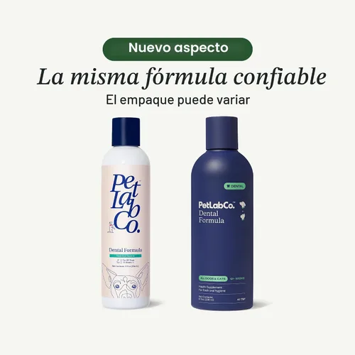 Vista 2 de PetLab Co. Fórmula dental para gatos y perros, mantiene el aliento del perro fresco y los dientes limpios, apoya la salud de las encías. Aditivo