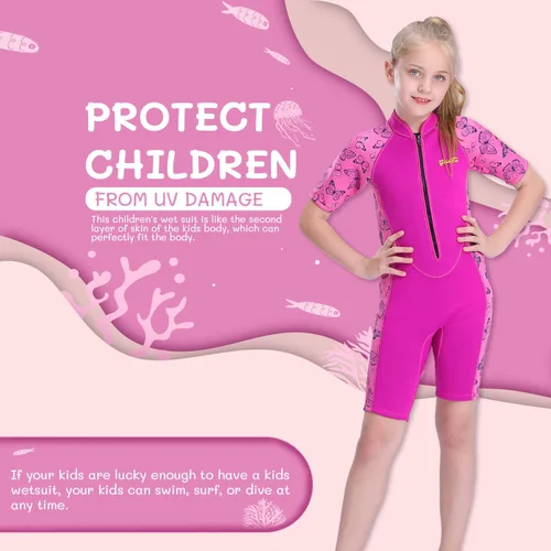 Vista 3 de Goldfin - Traje de neopreno para niños, 2 mm y 3 mm, con cremallera frontal, para niños pequeños, mantiene el calor para deportes acuáticos, surf