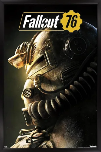 Vista 8 de Trends International Fallout: 76 - Helmet Close-Up Wall Poster, 22.4L x 14.7W, Barnwood Framed Version Versión enmarcada Barnwood