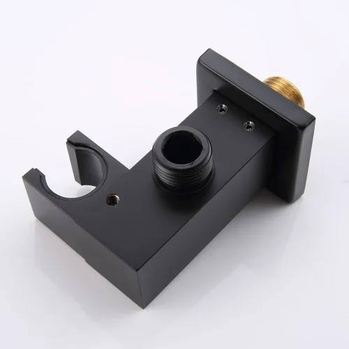 Vista 4 de AYIVG Soporte de pared de latón para baño, ajustable, de mano, con acabado negro
