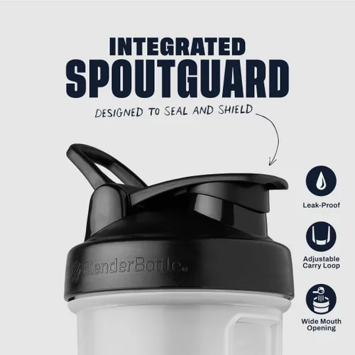 Vista 2 de BlenderBottle Classic V2 - Botella agitadora de plástico de 28 onzas, los colores pueden variar, paquete de 2