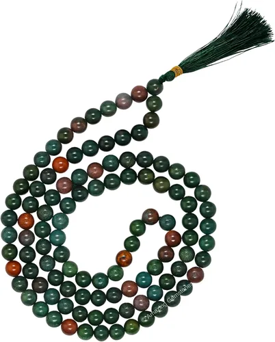 Vista 104 de Collar y Pulsera de Cuentas de Oración Japa Mala de Amazing Gemstone, 108 Cuentas para Meditación turquesa (African Turquoise)