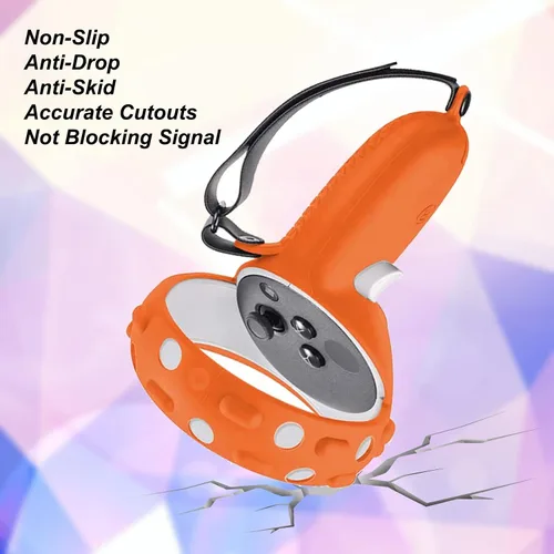 Vista 3 de Accessories Compatible with Oculus Quest 2 Silicone Touch Controller Grip Cover, Face Cover, Headset Shell Cover, Protective Lens Case, Disposable