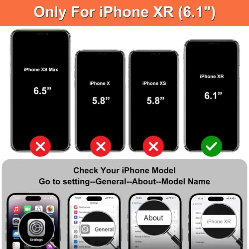 Vista 2 de iCoverCase Funda compatible con iPhone XR con tarjetero para mujer, con bloqueo RFID en relieve, de piel sintética, con correa de muñeca