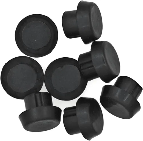 Vista 4 de 8 piezas de cubierta de goma para taco de piscina, cubierta de goma para taco de piscina, accesorios de protección (negro)