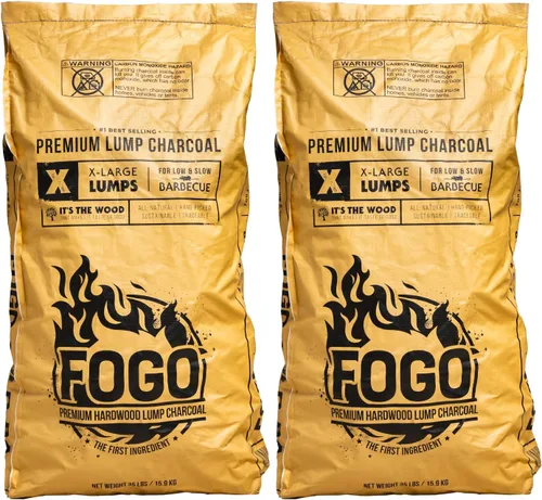 Vista 16 de Fogo Lump carbón vegetal de madera., Negro