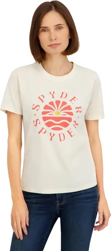 Vista 5 de Spyder Camiseta de manga corta con gráfico retro Sunset para mujer Rosa francesa
