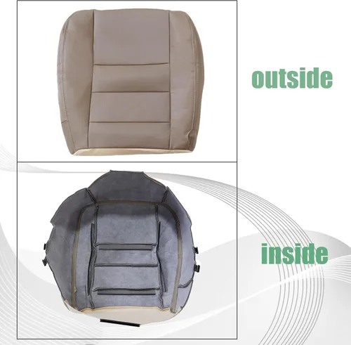 Vista 7 de Priprilod Funda de asiento de repuesto para parte inferior del lado del conductor, color bronceado, compatible con Ford F250 F350 Super Duty Lariat