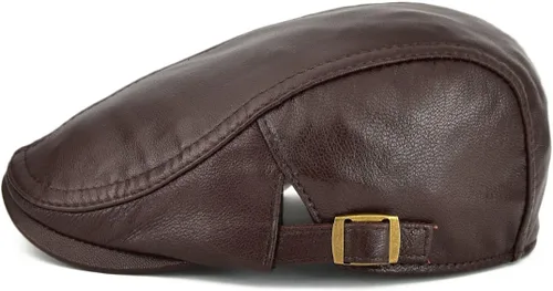 Vista 15 de VOBOOM Gorra de hiedra de cuero genuino ajustable para hombres y mujeres