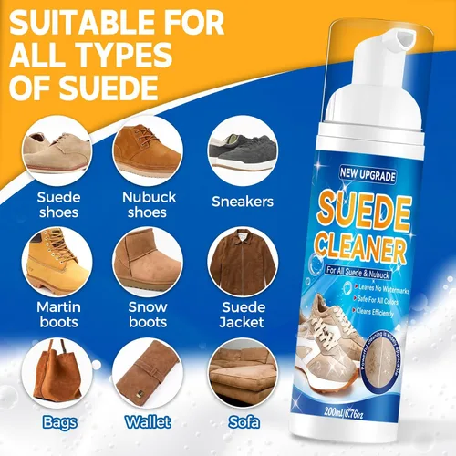 Vista 5 de Suede Shoe Cleaner Kit– Effectively Removes Dirt & Water Marks,Nubuck Cleaner,Cleans & Restores Shoes-6.76 Oz