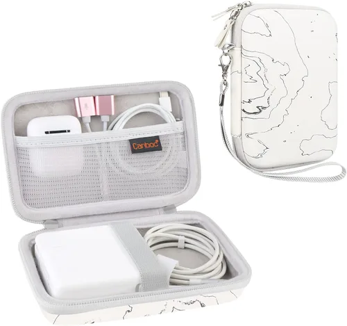 Vista 8 de Canboc Funda de transporte para MacBook Air Pro Charger MagSafe/MagSafe 2, cargador MagSafe para iPhone 16/16 Pro, concentrador USB C, concentrador