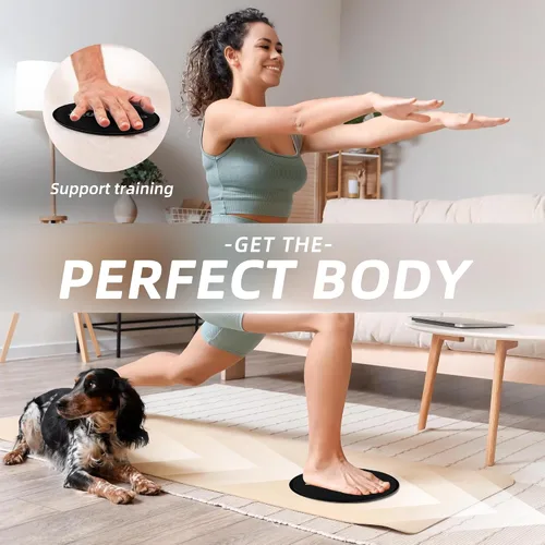 Vista 6 de Zilleen Deslizadores de Ejercicio para Entrenamiento Discos de Fitness para Pilates para Mujeres y Hombres, Paquete de 2