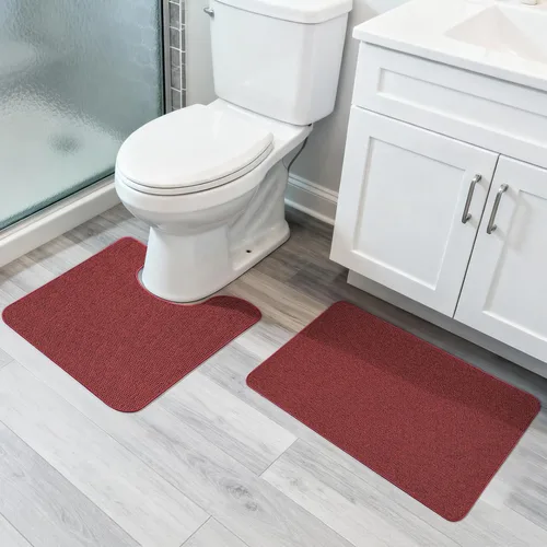 Vista 54 de Tapete de baño ultrafino, con base de goma, antideslizante, secado rápido, lavable a máquina, pelo bajo, absorbente, para ducha exterior, fregadero