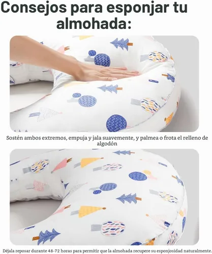Vista 8 de Almohada de lactancia para lactancia materna y biberón, almohada de lactancia con correa ajustable en la cintura, almohada de alimentación